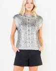 Silver Cable Knit Sweater