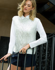 Silver Cable Knit Sweater
