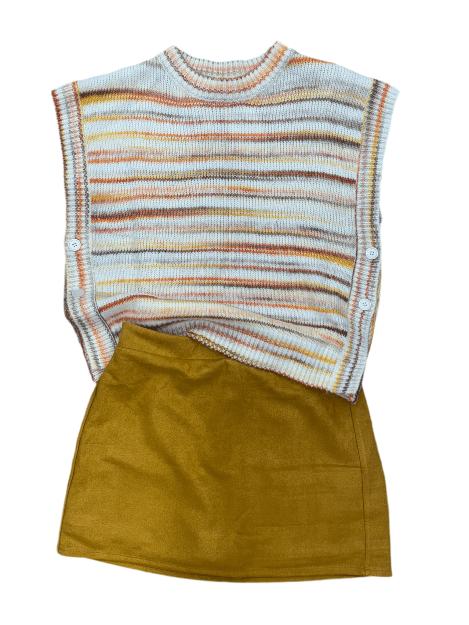 Tan suede skort