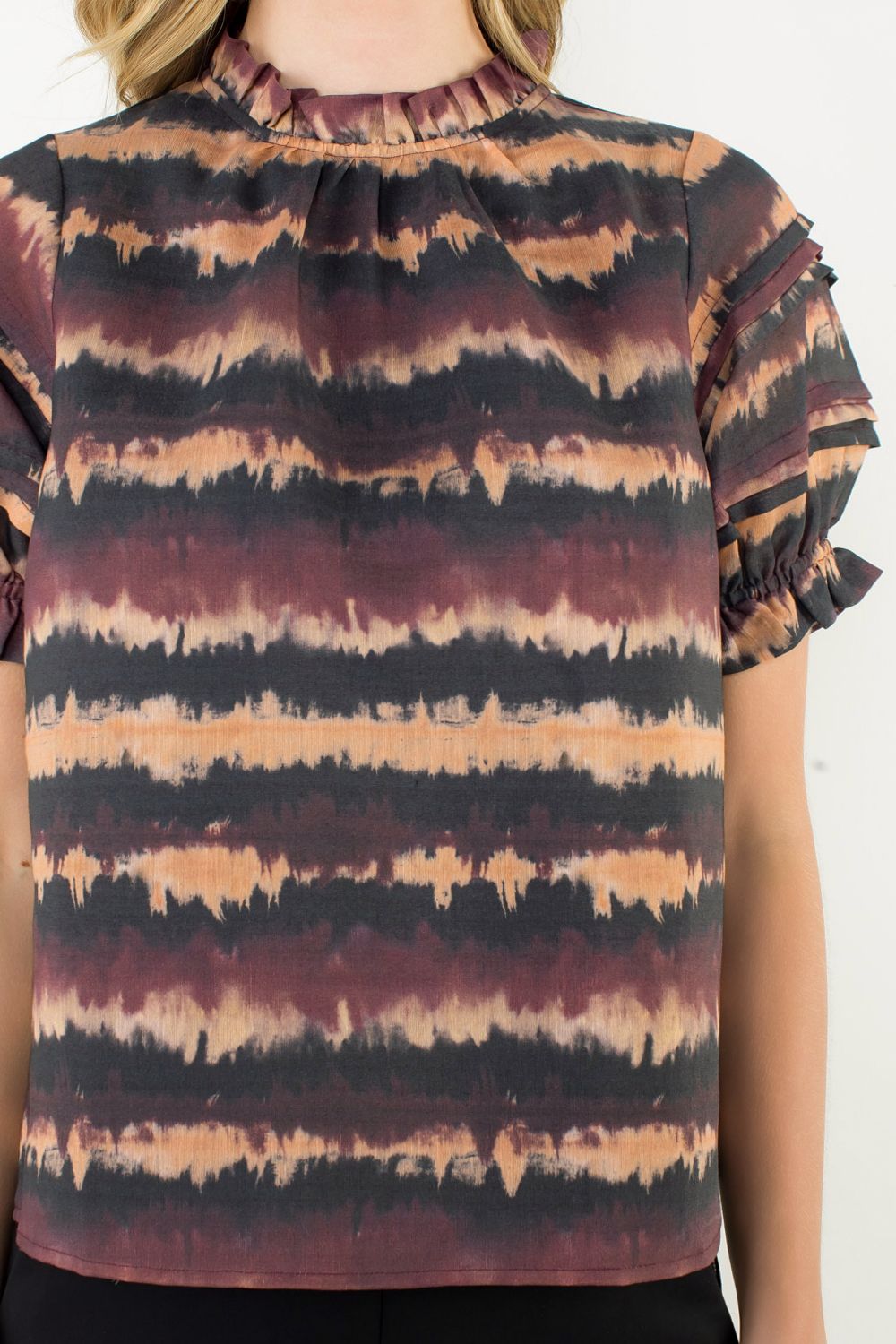 Tie Dye Patterned Blouse 
