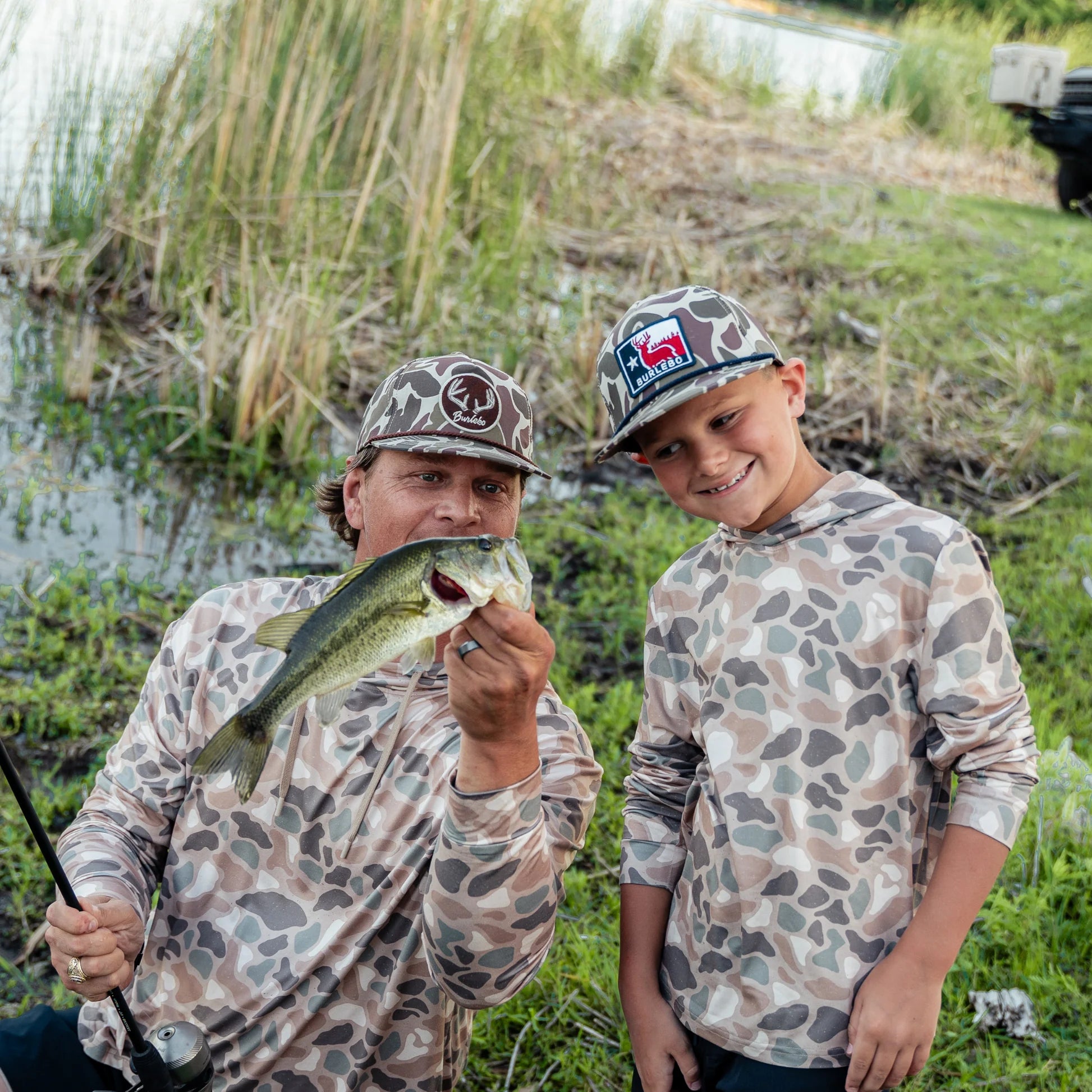 Youth Perf. Hoodie, Pintail Camo, Detail - Burlebo