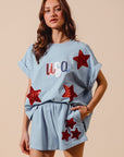 4th of July Sequin Blouse