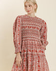 Ruffle Smocked Mini Dress