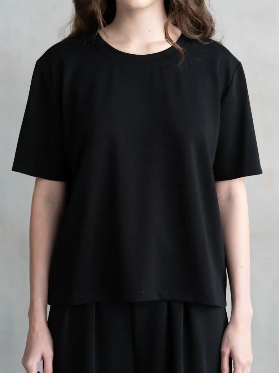Black Crew Neck Soft Tee