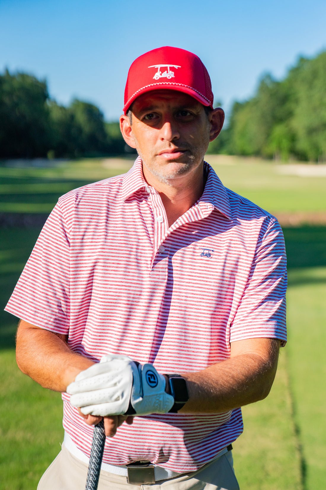 Albatross Polo Heather State Red/White - Chatsworth Boutique
