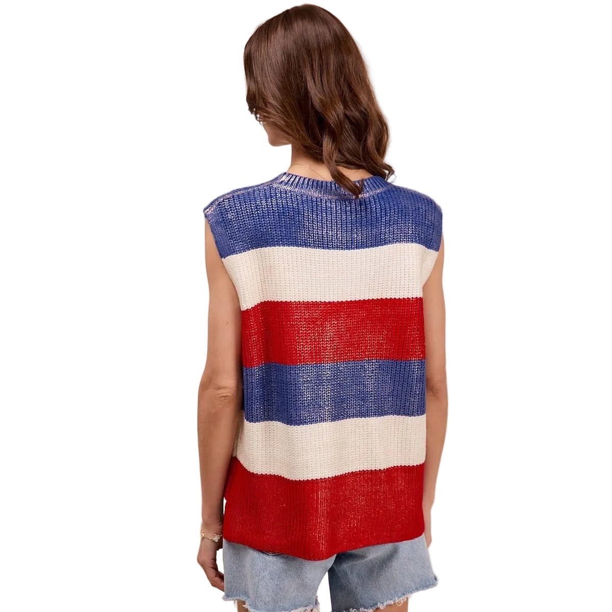 America Stripe Vest Top - Chatsworth Boutique