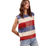 America Stripe Vest Top - Chatsworth Boutique