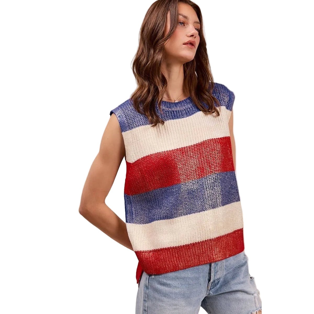 America Stripe Vest Top - Chatsworth Boutique