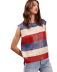 America Stripe Vest Top - Chatsworth Boutique
