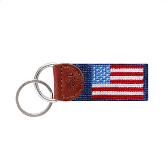 American Flag Embroidered Key Fob - Chatsworth Boutique