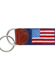 American Flag Embroidered Key Fob - Chatsworth Boutique