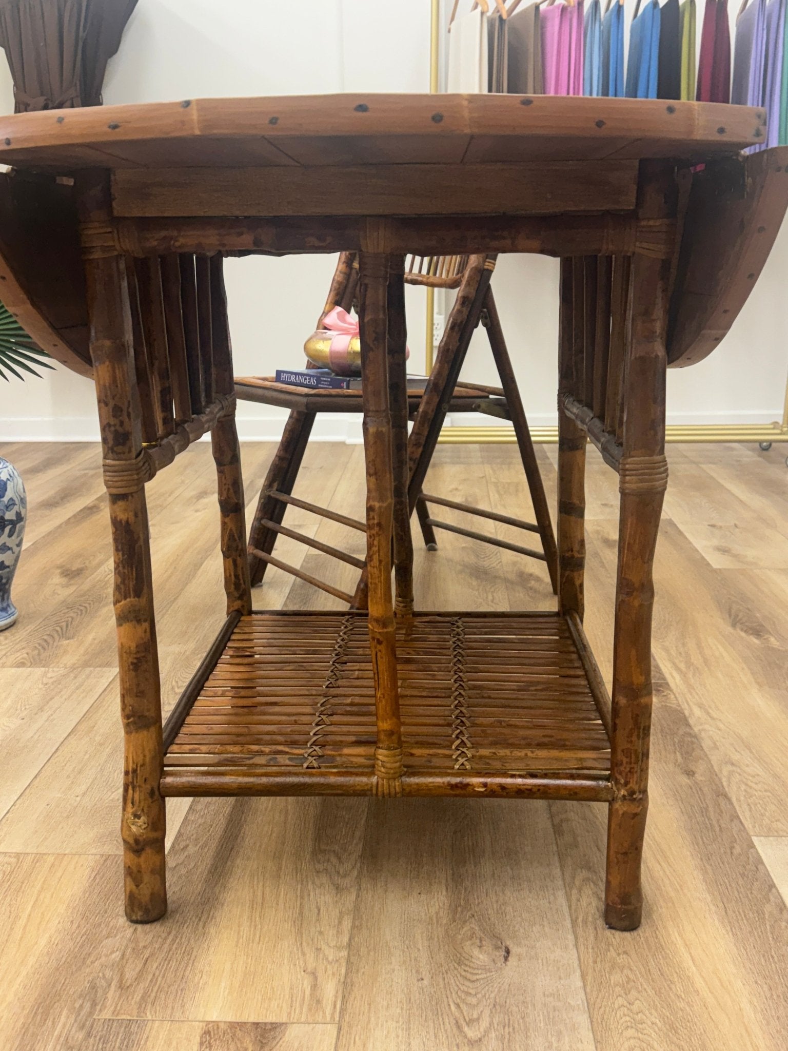 Antique Bamboo Table 4 Chairs - Chatsworth Boutique