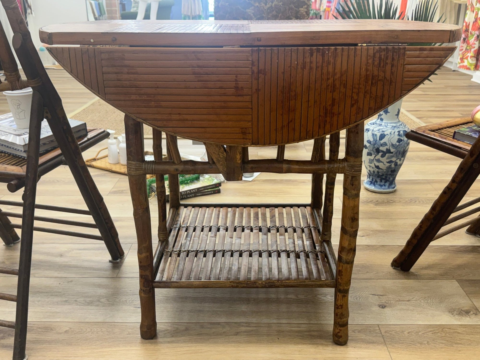 Antique Bamboo Table 4 Chairs - Chatsworth Boutique