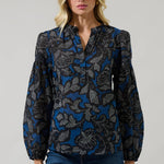 Aurina Floral Poplin Top - Chatsworth Boutique