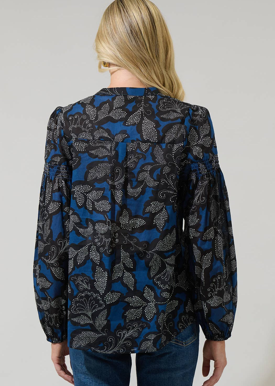 Aurina Floral Poplin Top - Chatsworth Boutique