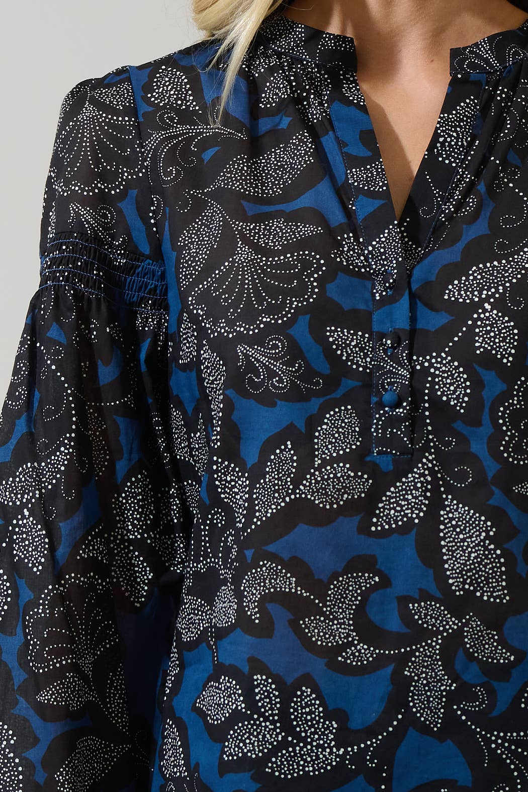 Aurina Floral Poplin Top - Chatsworth Boutique