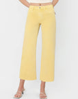 Yellow Wide Leg Crop