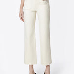 High Rise Pocket Slim/Wide Jean, Cream - VERVET