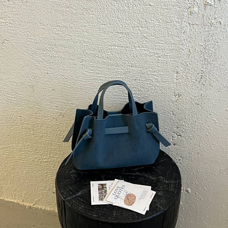 Suede Mini Trapeze Bag with Crossbody Strap, view 6