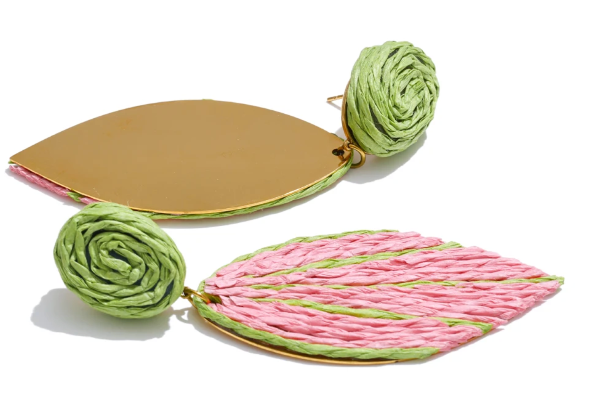 Palm Leaf Raffia Statement Earrings - HAVEN + FAYE Collective