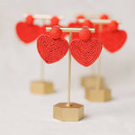 Beaded Heart Earrings - Chatsworth Boutique