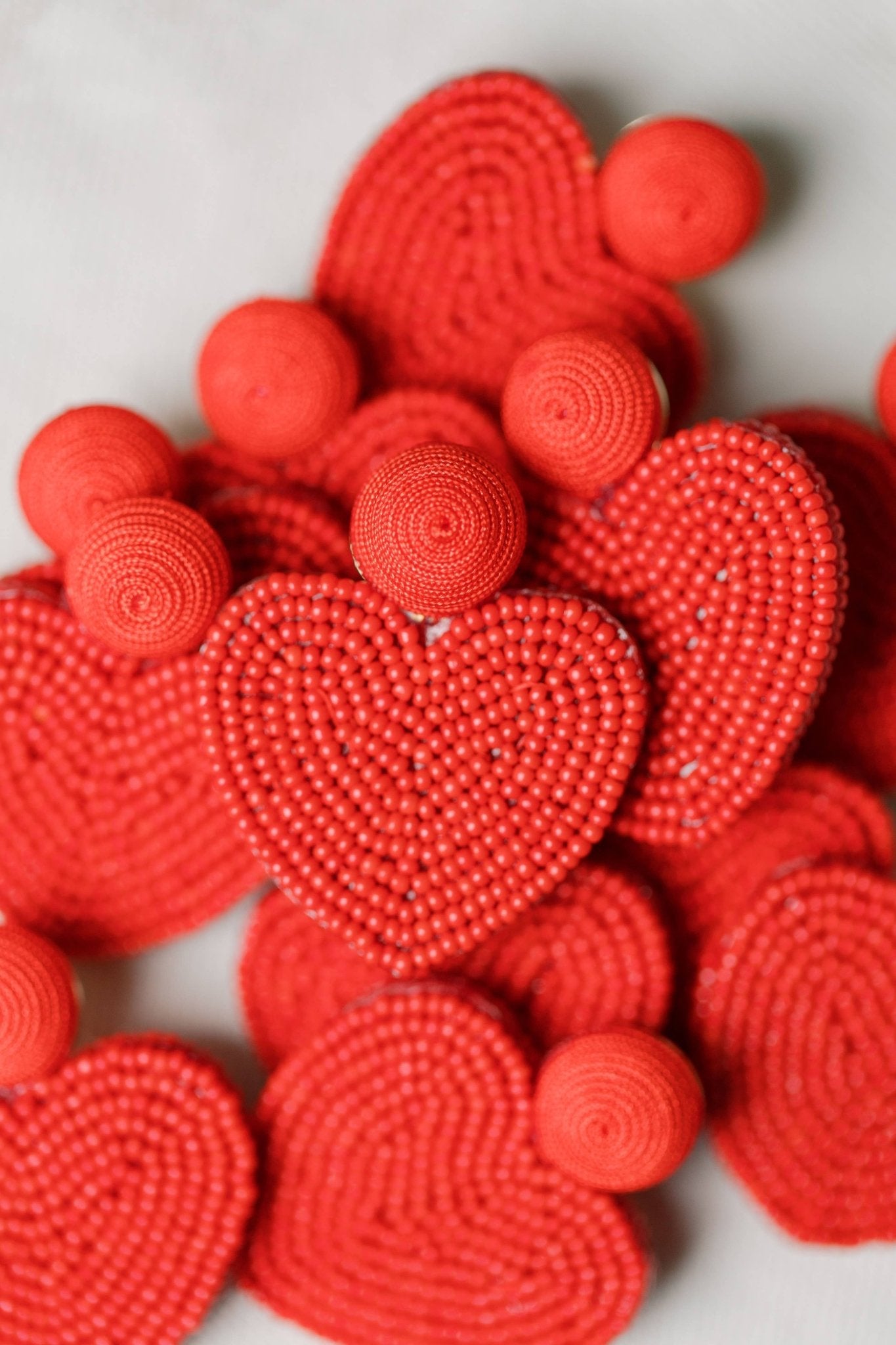 Beaded Heart Earrings - Chatsworth Boutique