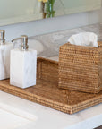 Rattan Rectangular Flat Tray
