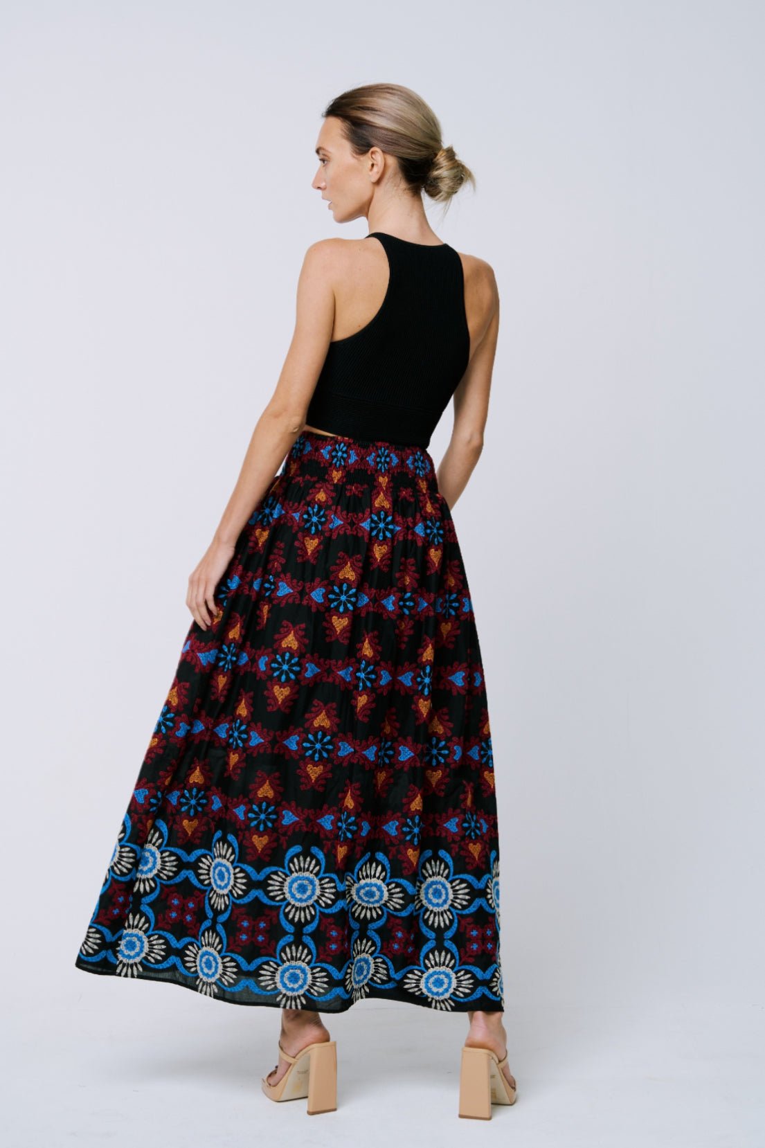Black EMB Skirt - Chatsworth Boutique