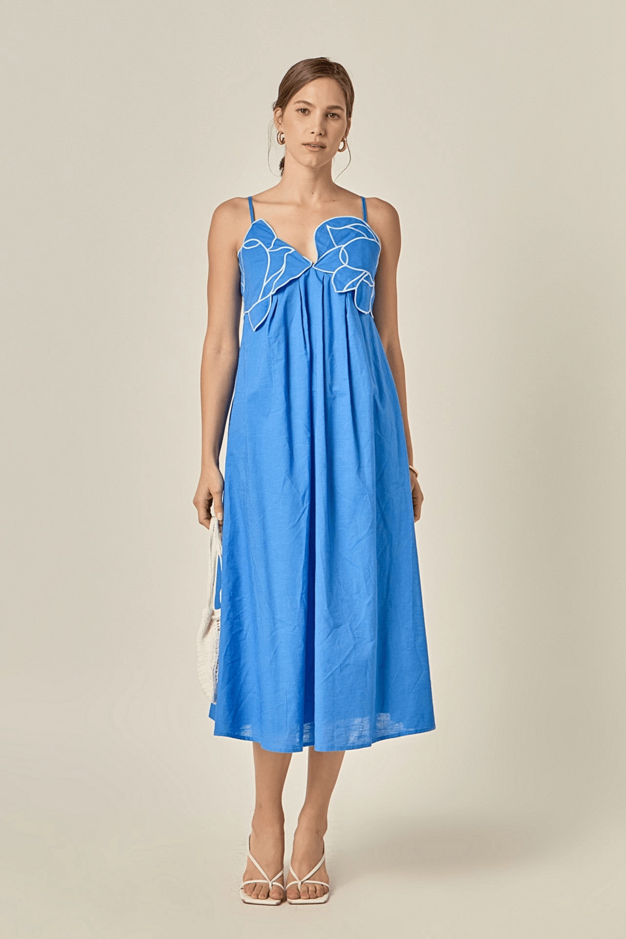 Blue EMB Maxi - Chatsworth Boutique