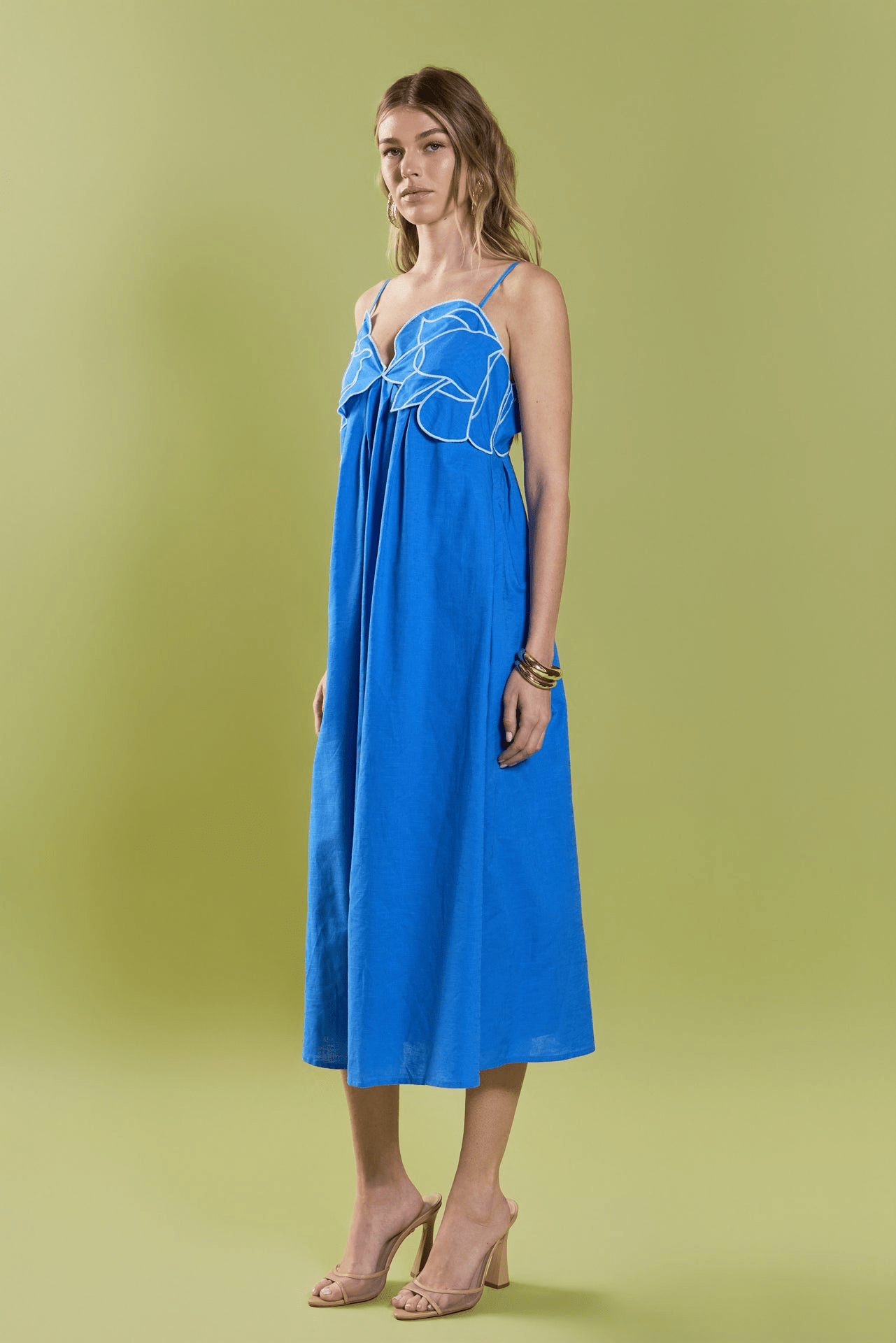 Blue EMB Maxi - Chatsworth Boutique