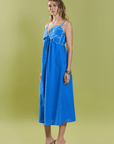 Blue EMB Maxi - Chatsworth Boutique
