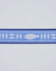 Blue & White Batik Fish Dog Collar - Chatsworth Boutique