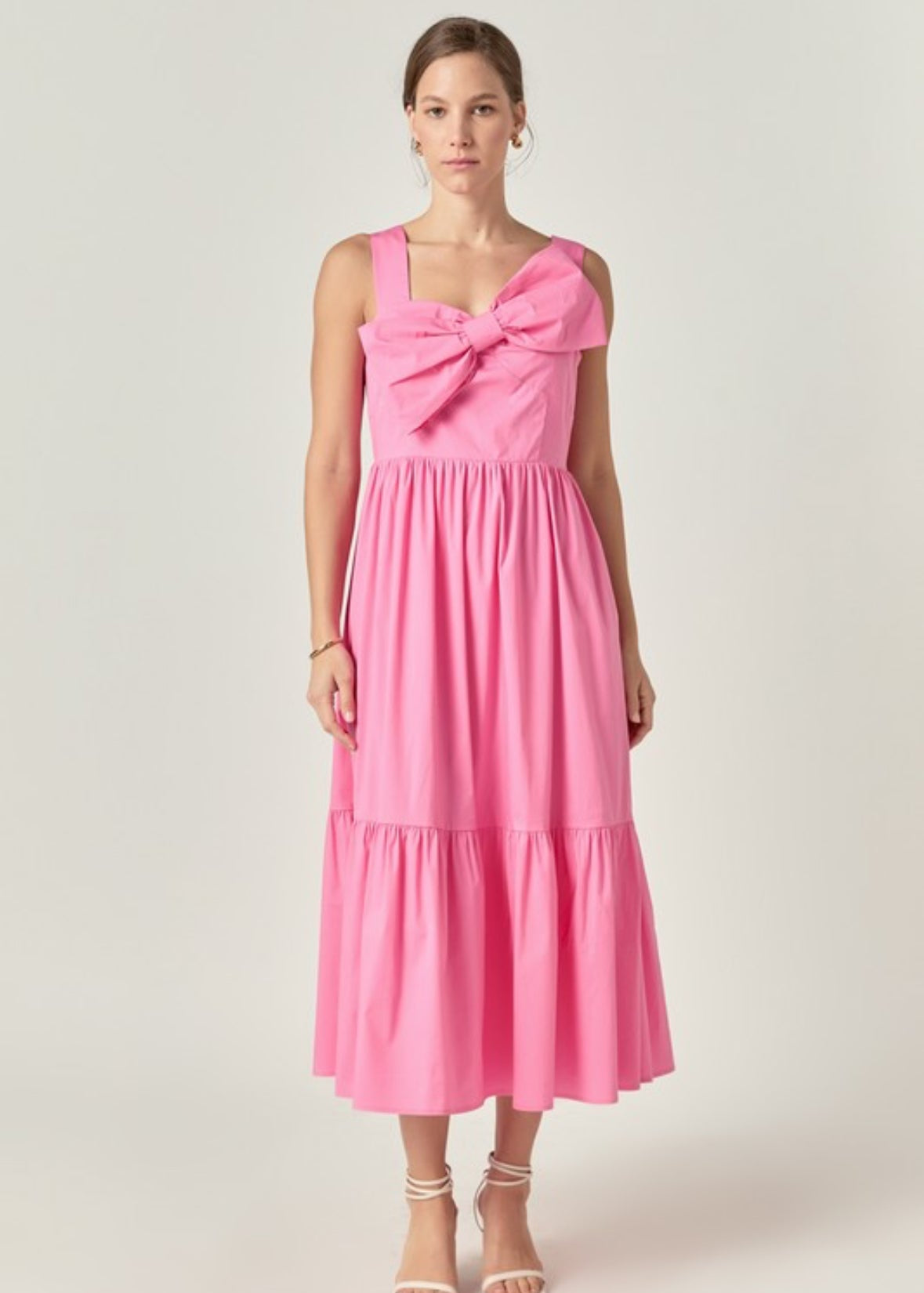 Bow Sleeveless Midi Dress - Chatsworth Boutique