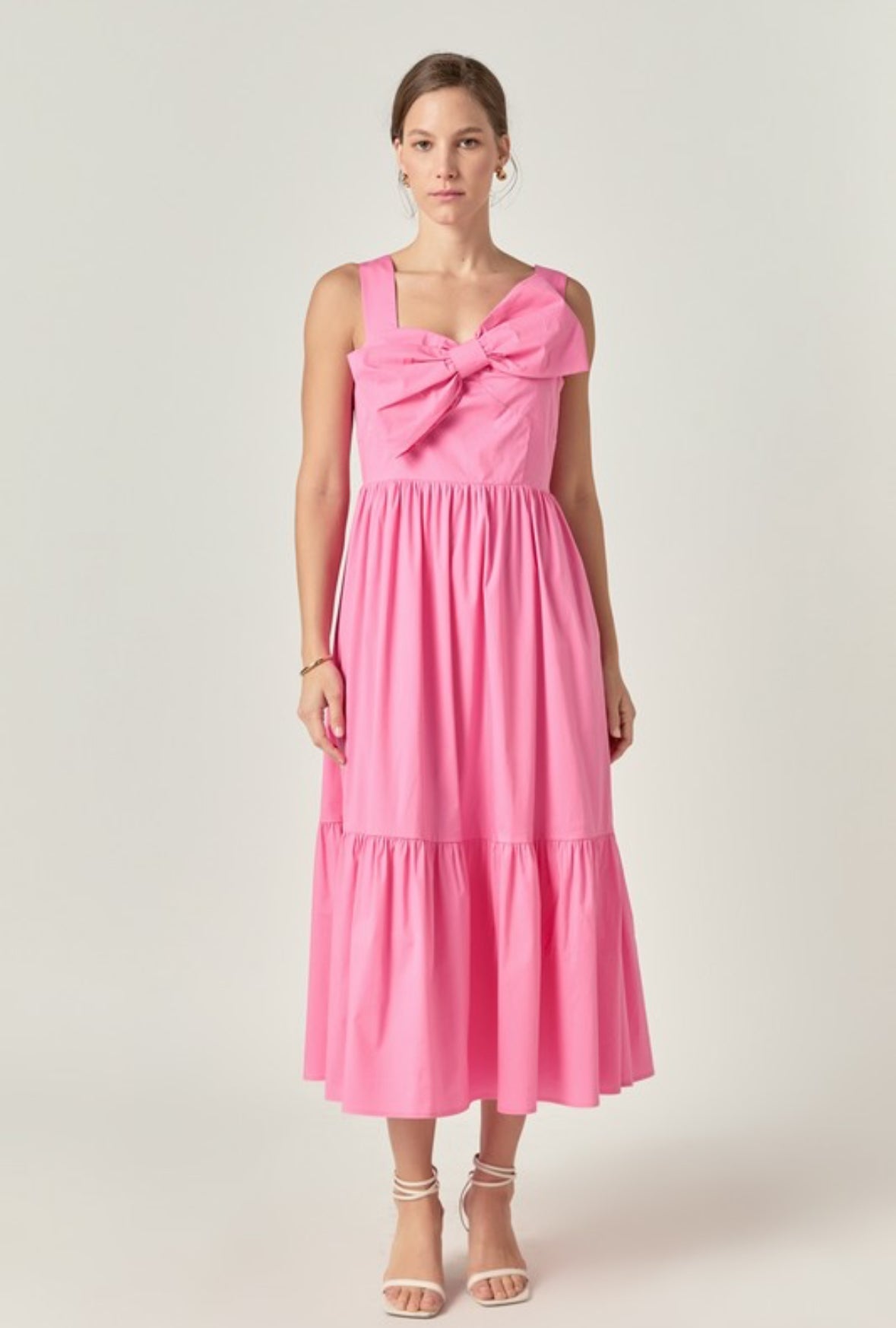 Bow Sleeveless Midi Dress - Chatsworth Boutique