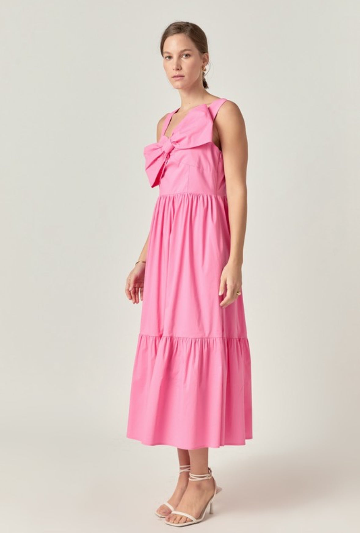 Bow Sleeveless Midi Dress - Chatsworth Boutique