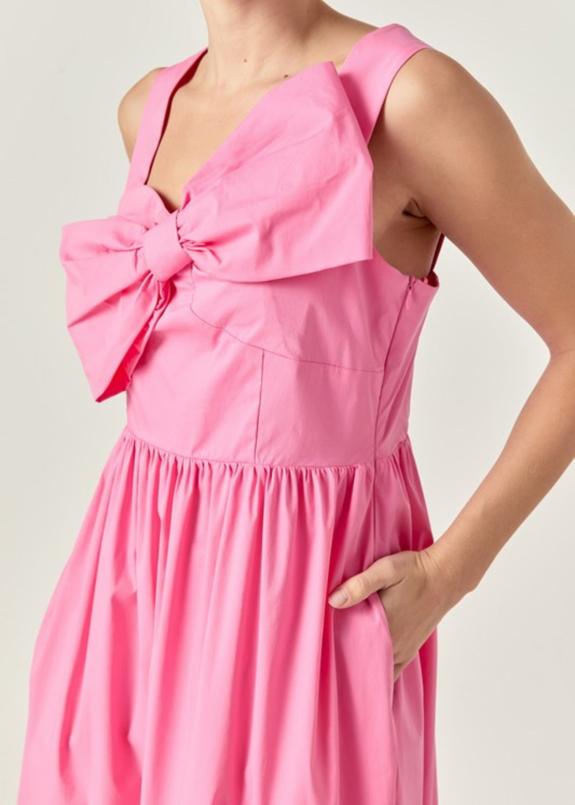 Bow Sleeveless Midi Dress - Chatsworth Boutique