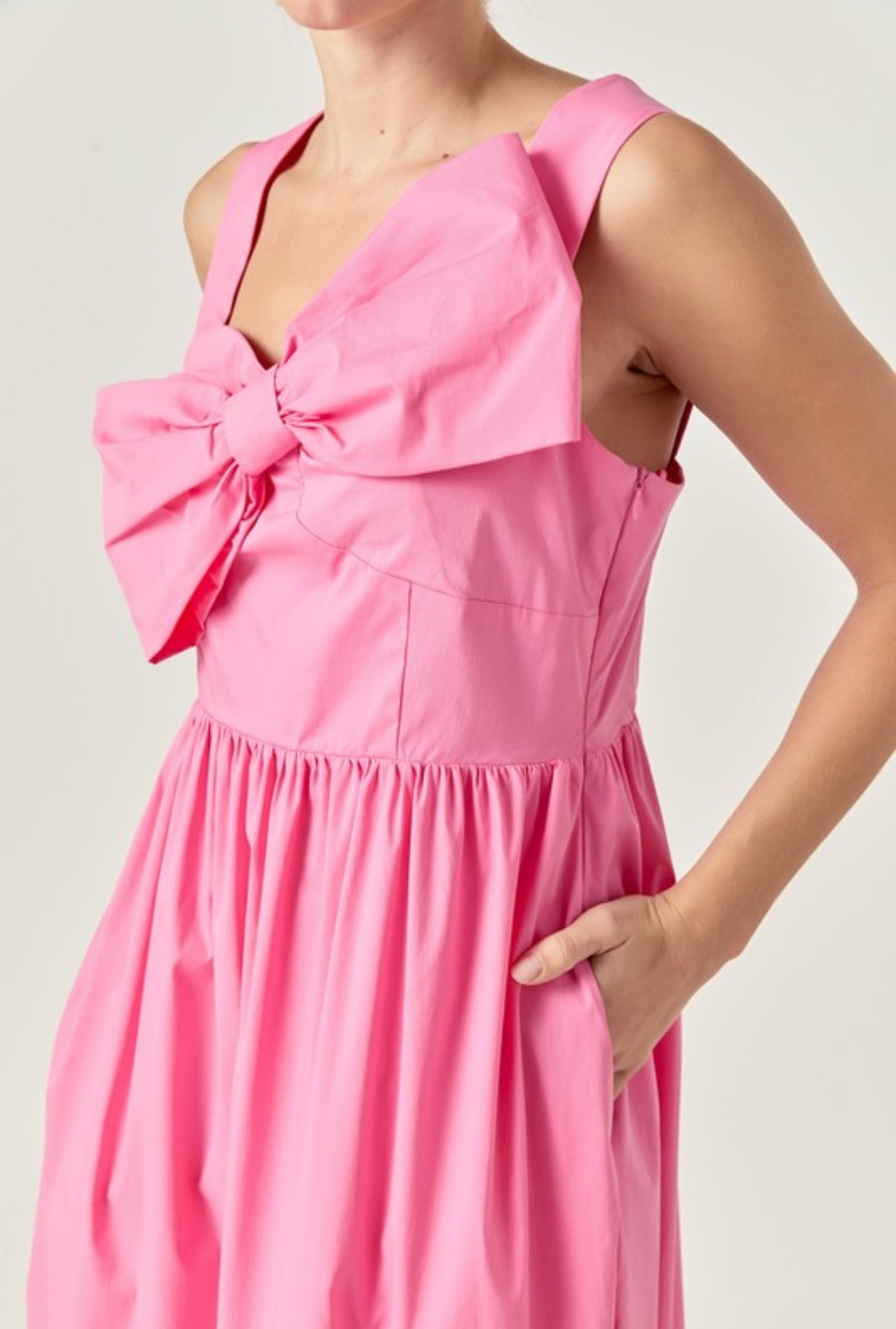 Bow Sleeveless Midi Dress - Chatsworth Boutique