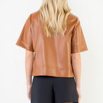 Boxy Leather Blouse - Chatsworth Boutique
