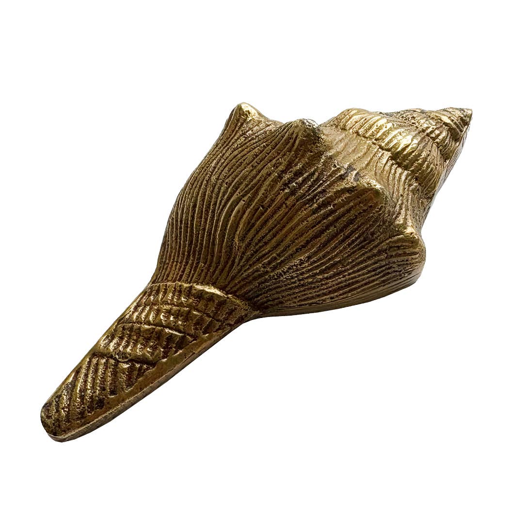 Brass Conch Shell Paperweight - Chatsworth Boutique