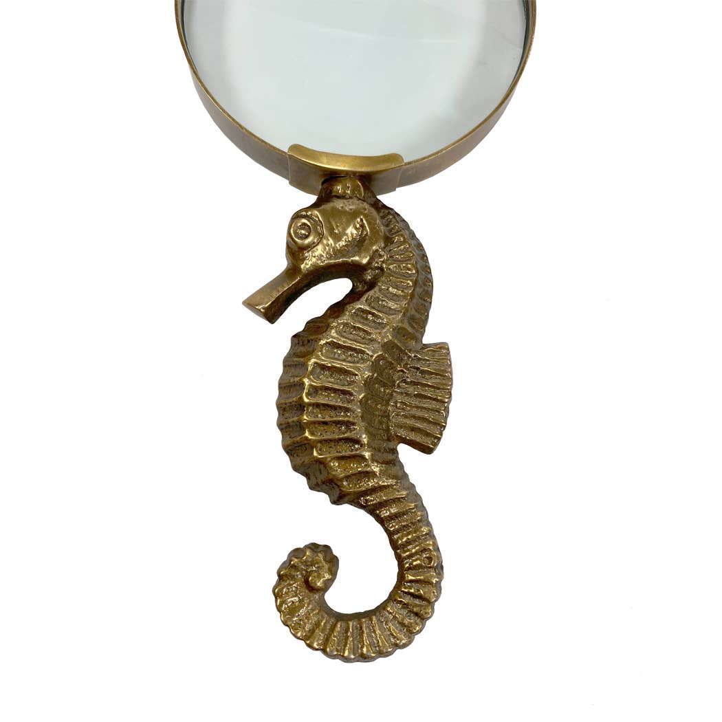 Brass Seahorse Magnifying Glass - Chatsworth Boutique