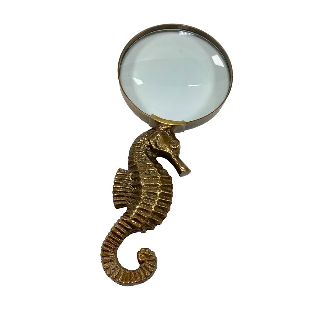 Brass Seahorse Magnifying Glass - Chatsworth Boutique