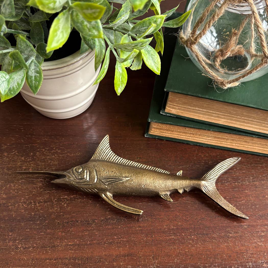 Brass Swordfish Paperweight - Chatsworth Boutique