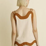 Brown Wave Blouse - Chatsworth Boutique