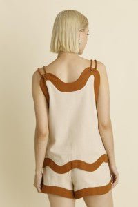 Brown Wave Blouse - Chatsworth Boutique