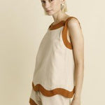 Brown Wave Blouse - Chatsworth Boutique