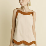Brown Wave Blouse - Chatsworth Boutique