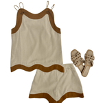 Brown Wave Shorts - Chatsworth Boutique