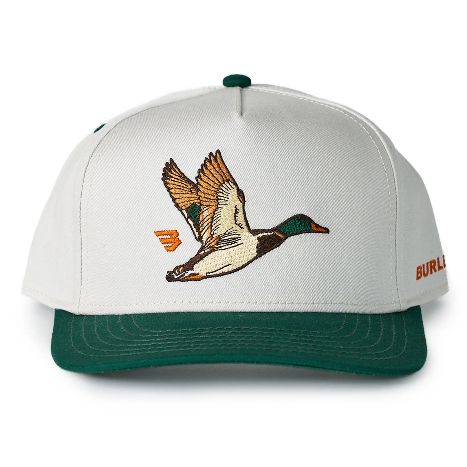 Burlebo Flying Duck Cap Cream and Green - front view