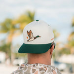 Burlebo Flying Duck Cap Cream and Green - lifestyle photo