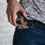 Burlebo Gauge Camo Wallet - open showing card pockets